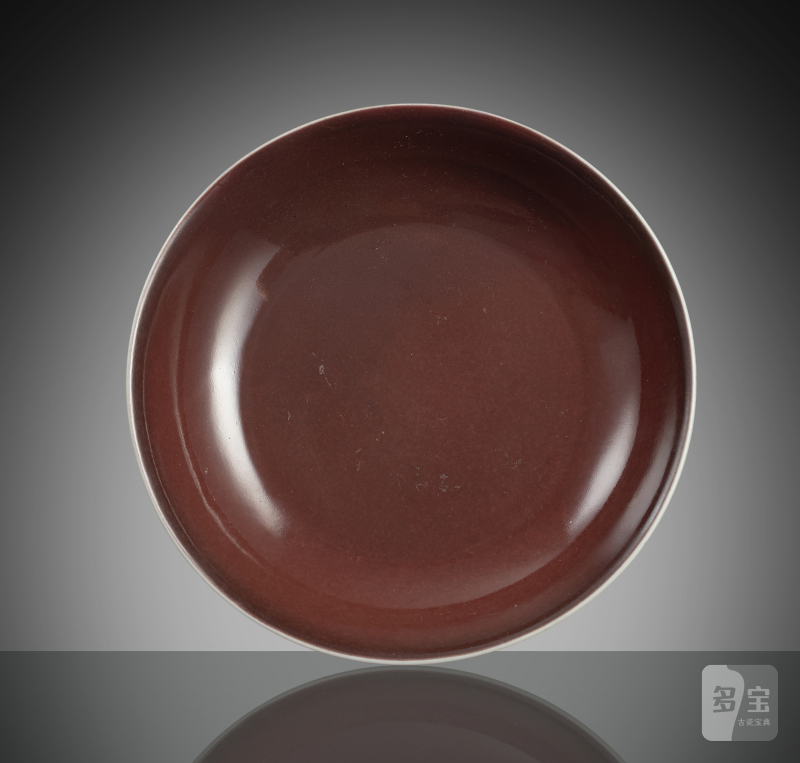 An imperial copper-red glazed porcelain plate - 图2